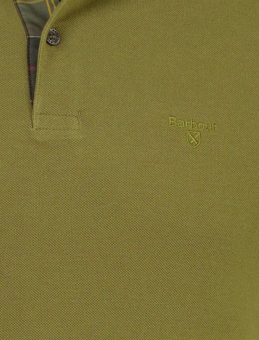 Groen poloshirt Barbour tailored fit korte mouw - Image 3