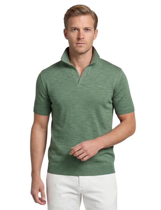 Gant sunfaded polo v-hals groen katoen - Image 1