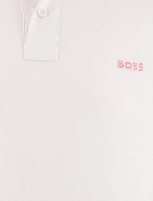 BOSS Orange Pe Blocks poloshirt korte mouw wit - Image 3