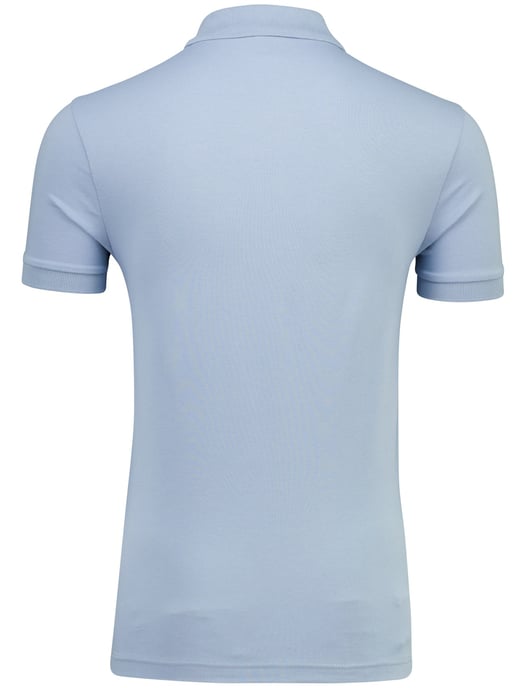Poloshirt BOSS Orange lichtblauw rits normale fit pique - Image 2
