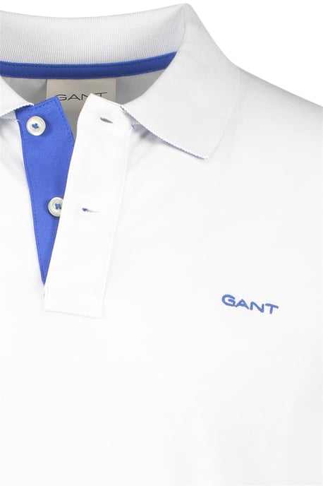 Katoenen Gant polo effen wit normale fit - Image 3