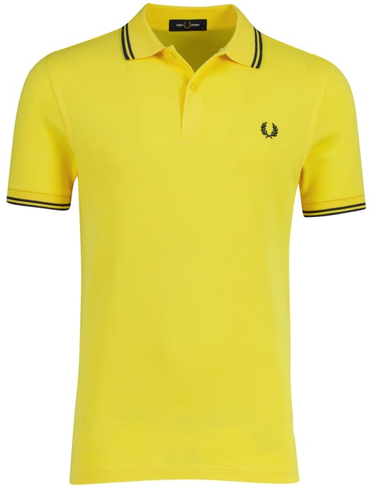 Geel poloshirt Fred Perry normale fit 2-knoops katoen pique - Image 1