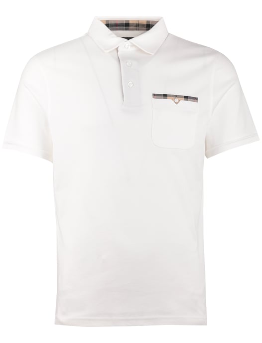 Polo Barbour wit korte mouw 3 knoops borstzak normale fit - Image 3