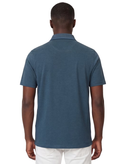 poloshirt korte mouw Casa Moda donkerblauw wijde fit - Image 2