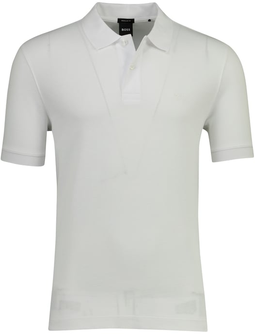 wit pique poloshirt Boss Black Pallas korte mouwen - Image 1