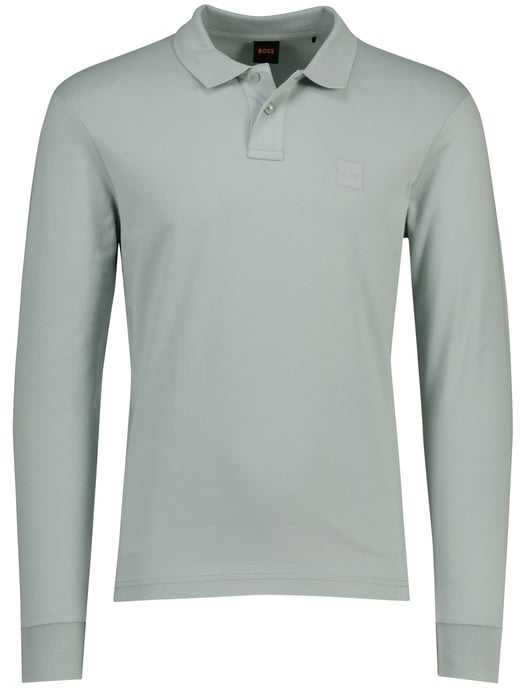 Lichtblauw poloshirt Boss Orange Passerby lange mouwen - Image 1