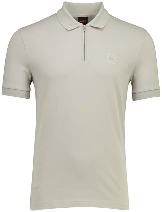 Poloshirt BOSS Orange korte mouw rits normale fit pique - Image 2
