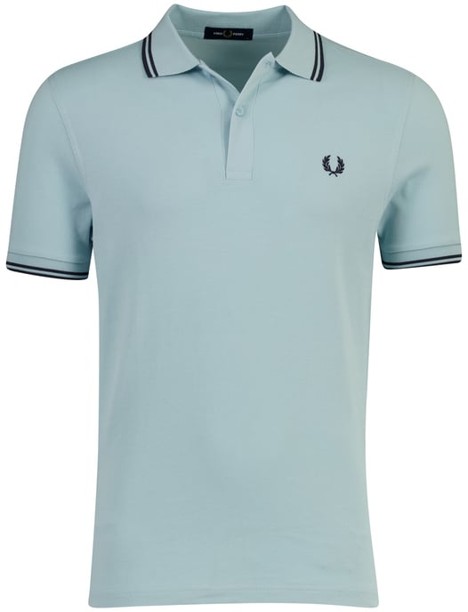lichtblauw poloshirt Fred Perry normale fit 2-knoops katoen pique - Image 1