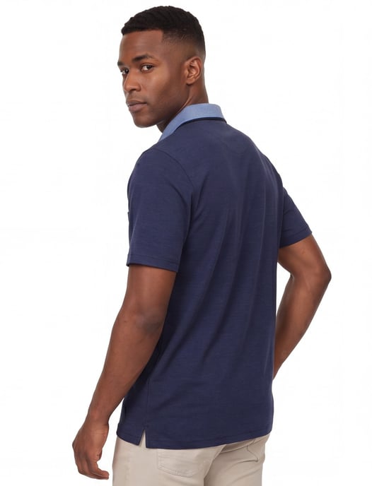 Casa Moda poloshirt navy borstzak - Image 2