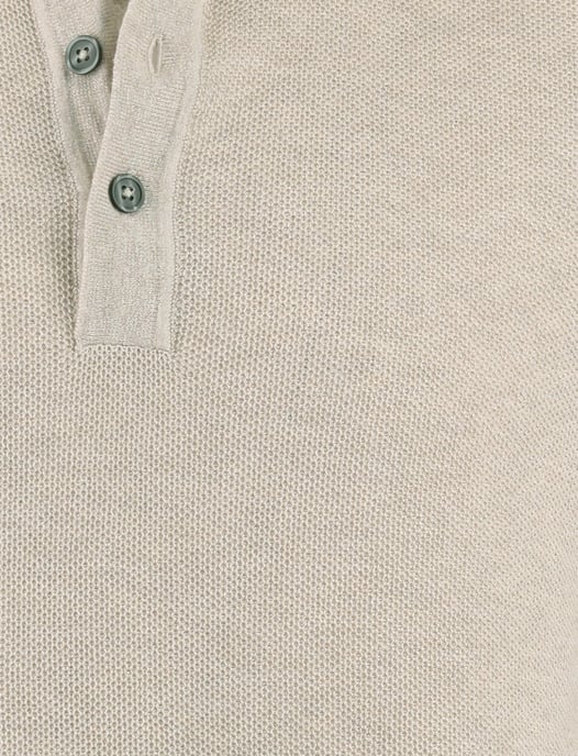 Poloshirt Casa Moda beige structuur 3 knoops - Image 4