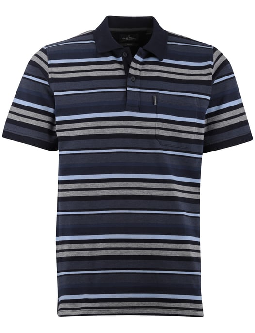 Poloshirt Casa Moda blauwe strepen 2 knoops - Image 1