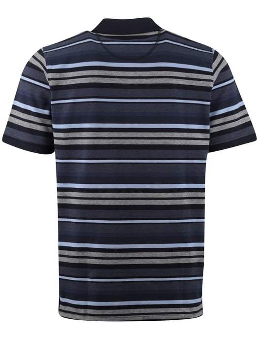 Poloshirt Casa Moda blauwe strepen 2 knoops - Image 2