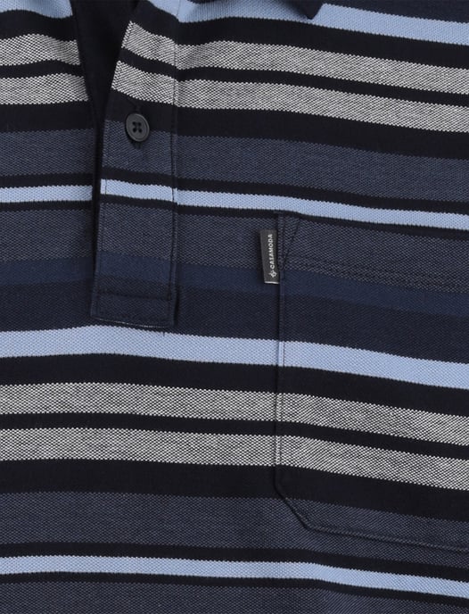 Poloshirt Casa Moda blauwe strepen 2 knoops - Image 4