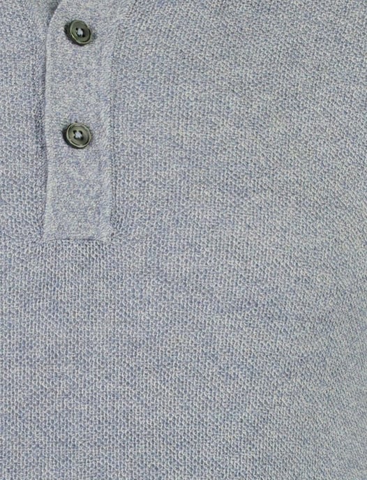 Blauwe polo Casa Moda gebreid korte mouwen - Image 3