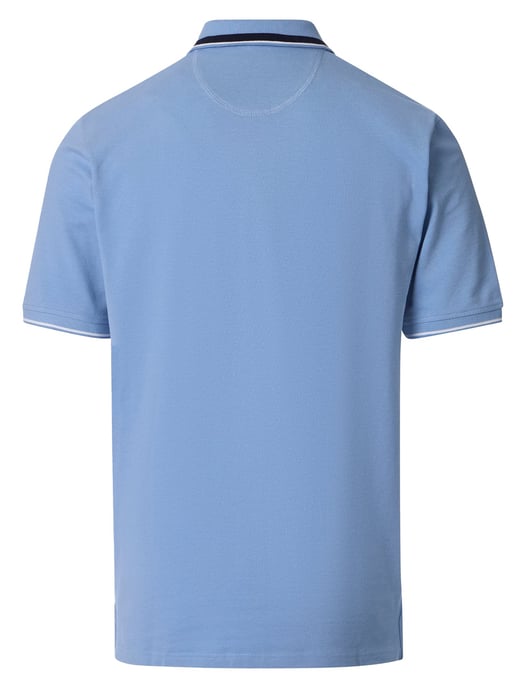 blauwe polo met zwarte omlijning Casa Moda korte mouw - Image 2