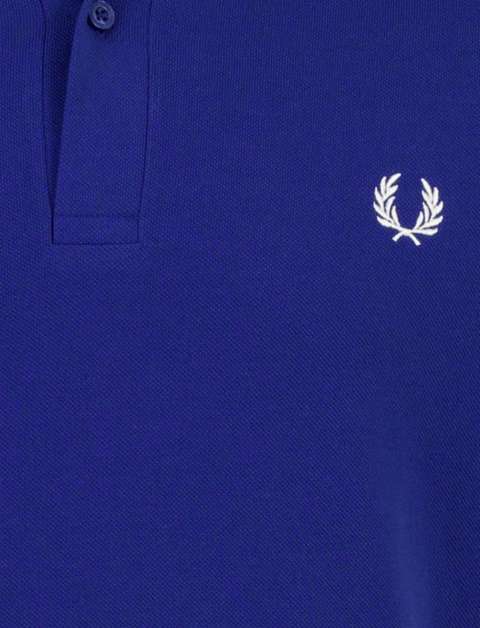 Kobaltblauw poloshirt Fred Perry normale fit 2-knoops katoen pique - Image 3