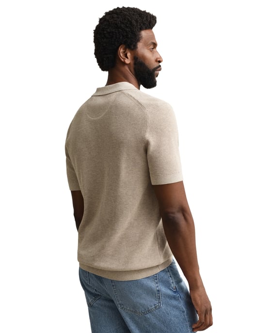 Gant poloshirt beige korte mouw 3 knopen - Image 2