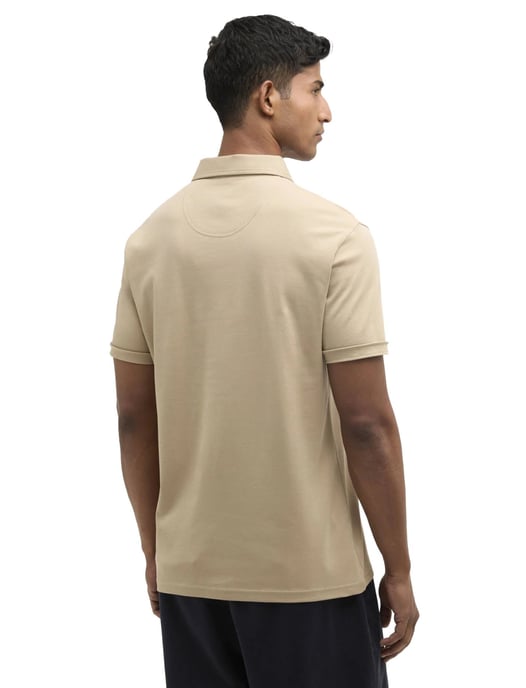 Polo Barbour beige korte mouw 3 knoops borstzak - Image 2