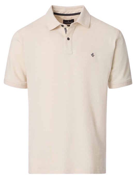 creme polo normale fit Casa Moda korte mouw 2-knoops - Image 1