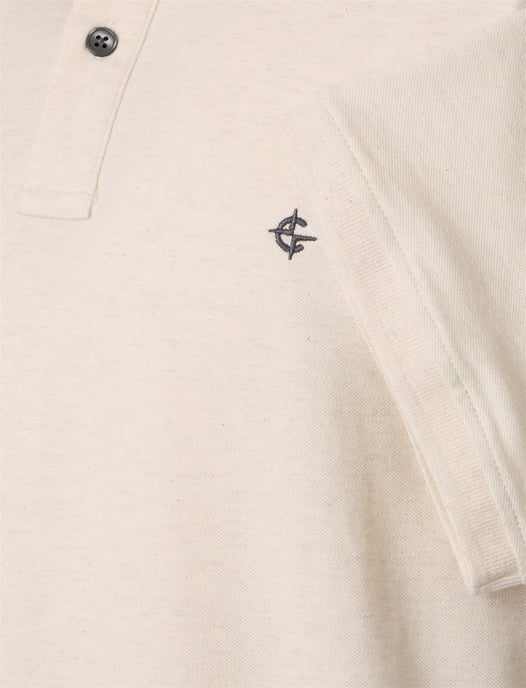 creme polo normale fit Casa Moda korte mouw 2-knoops - Image 4