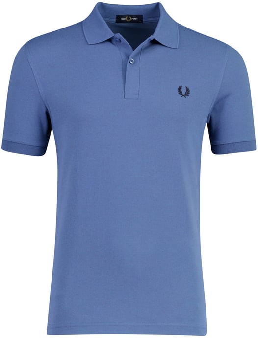 Blauw poloshirt Fred Perry normale fit 2-knoops katoen pique - Image 1