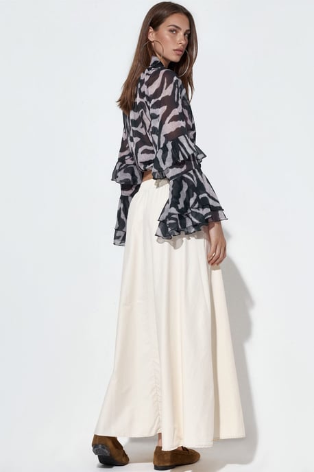 Elastische Taille Midi Rok met Zakken - Image 4