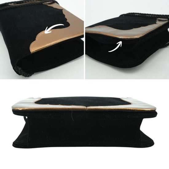 Yves Saint Laurent Vintage Velours Schoudertas Avondtas - Image 4
