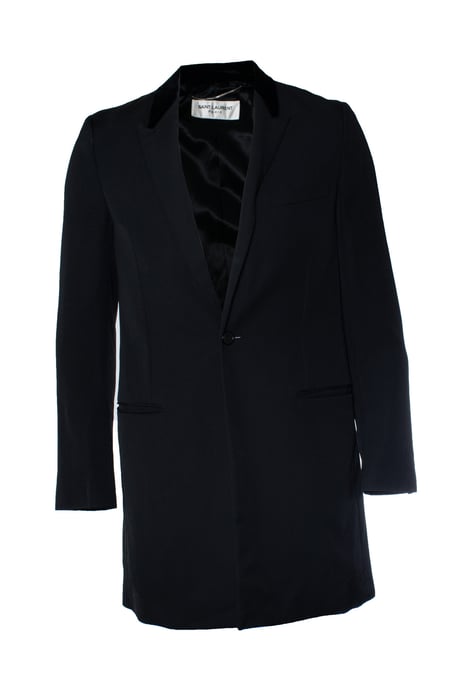 Saint Laurent, lange blazer met fluwelen revers 2017 - Image 1
