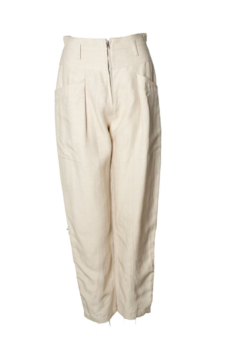 IRO, beige MIRA pantalon met diepe zakken - Image 1