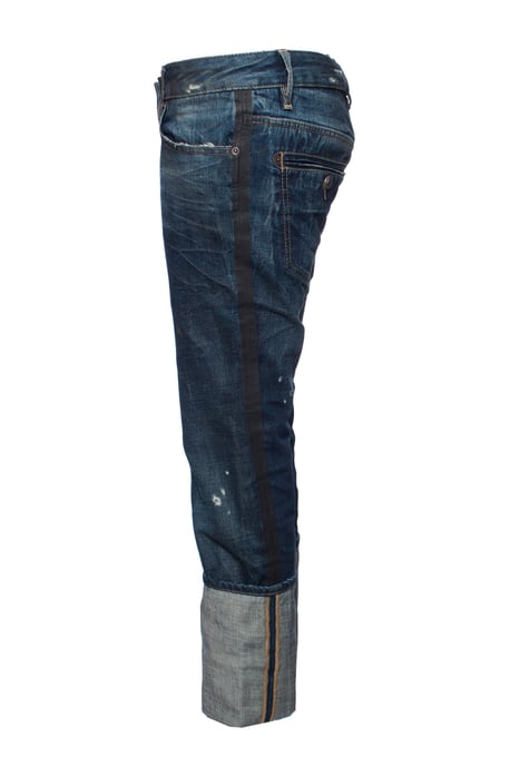 Dsquared2, blauwe jeans met extra hoge omgeslagen pijpen in maat IT42/S. - Image 2