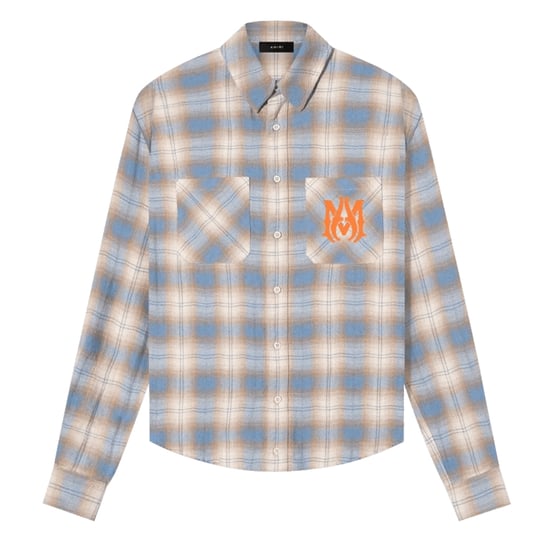 Amiri Ma Vintage Stencil Plaid Blauw - Image 1