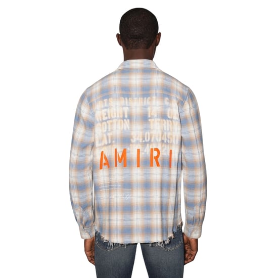 Amiri Ma Vintage Stencil Plaid Blauw - Image 2