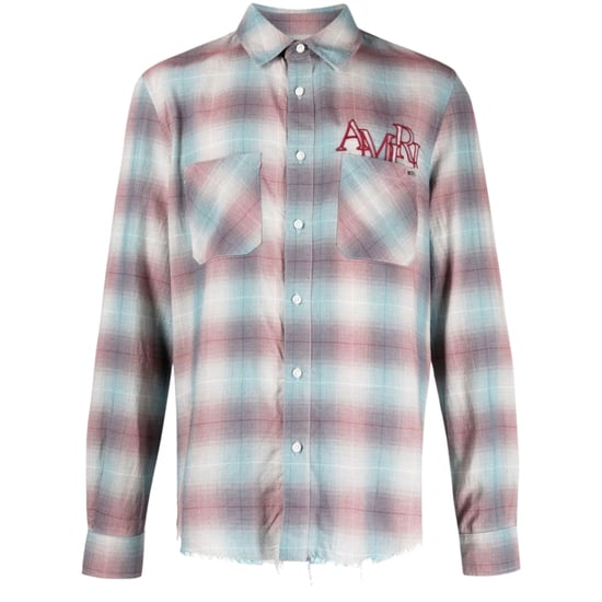 Amiri Geruite Flanel In Blauwgroen/rood - Image 1