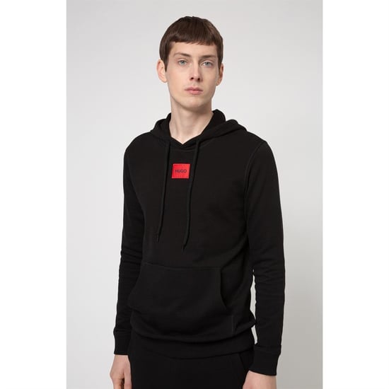 Hugo Heren Pullover Hoodie Katoenmix (Zwart) - Image 2