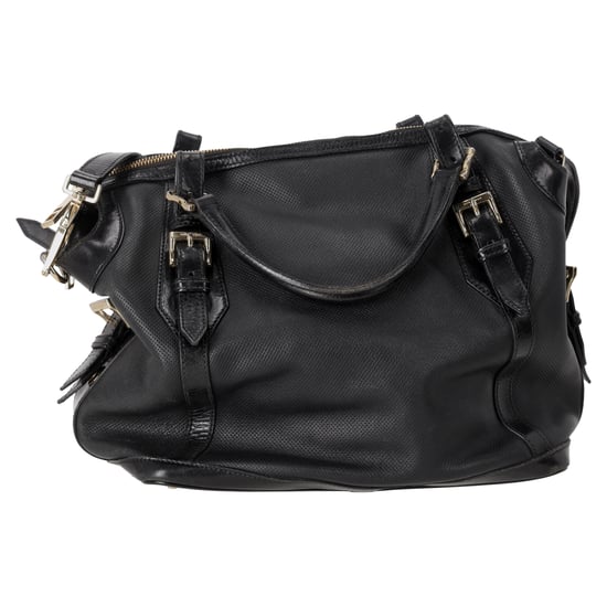 Burberry Medium Ellers geperforeerde shopper in zwart leer - Image 3