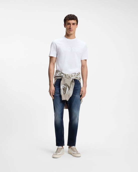 Reguliere Pasvorm Korte Mouwen T-Shirt met Logo in Wit - Image 4