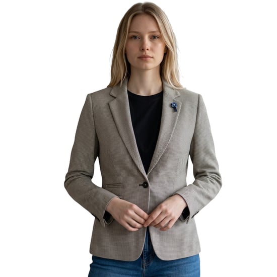 Dames tweed maatgemaakte colbert wolen mix formele jas - Kyoto - Image 1