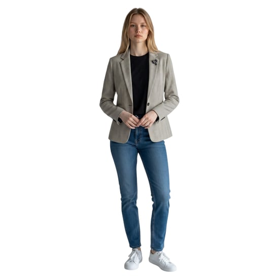 Dames tweed maatgemaakte colbert wolen mix formele jas - Kyoto - Image 3