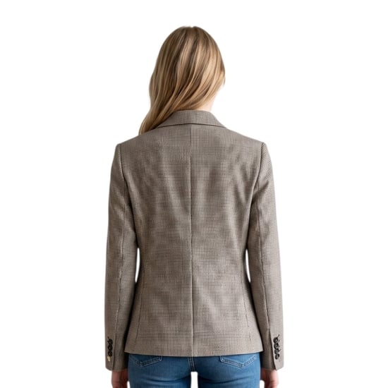 Dames tweed maatgemaakte colbert wolen mix formele jas - Kyoto - Image 4
