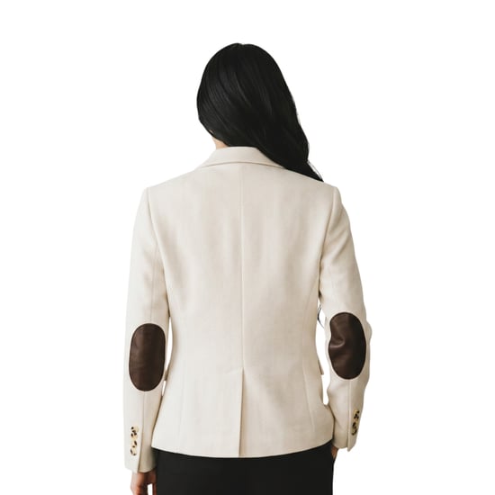 Dames crèmekleurige visgraatwol tweed blazer met 2-delig set - WS-1 - Image 4