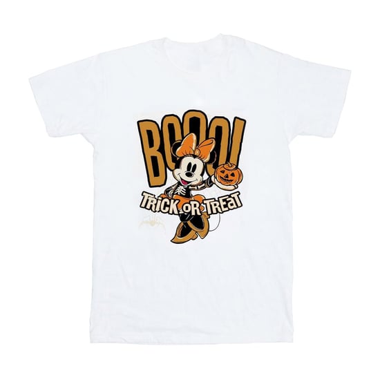 Disney Dames/Dames Boo Trick Or Treat Minnie Mouse Katoenen Vriendje T-shirt (Wit) - Image 1