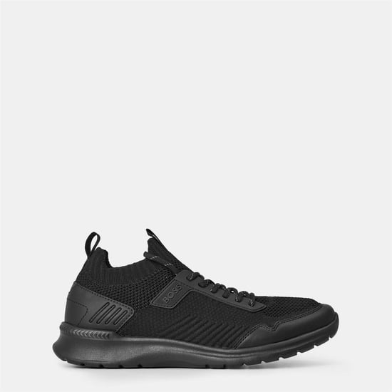 Boss Heren Extreme Suede Hardlooptrainers (Zwart) - Image 1