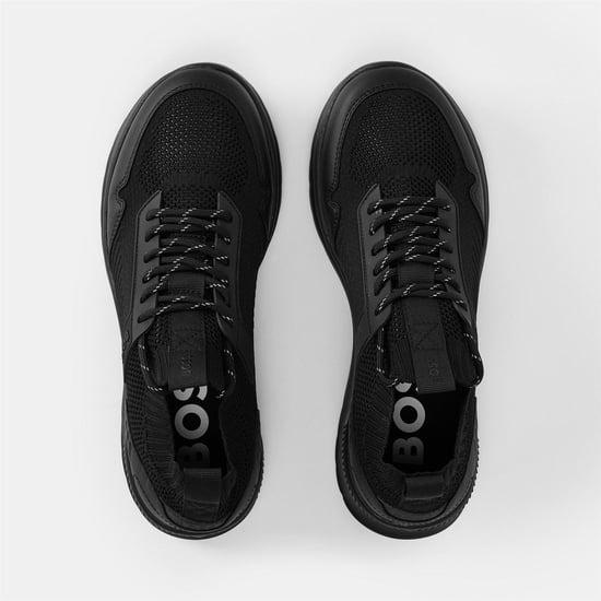 Boss Heren Extreme Suede Hardlooptrainers (Zwart) - Image 5