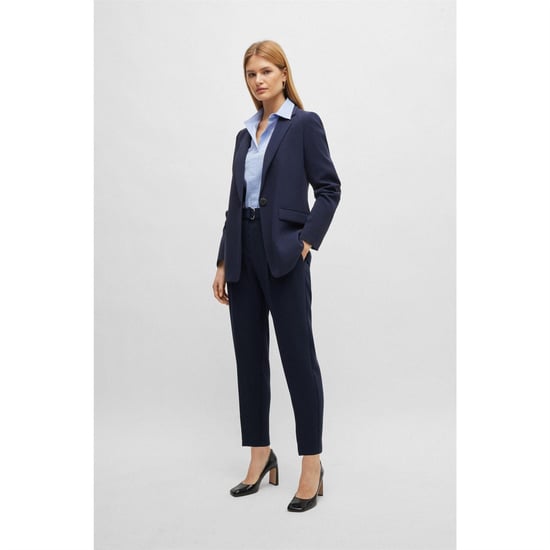Boss Dames/Dames Tapia Normale Broek met Riem (Blauw) - Image 2