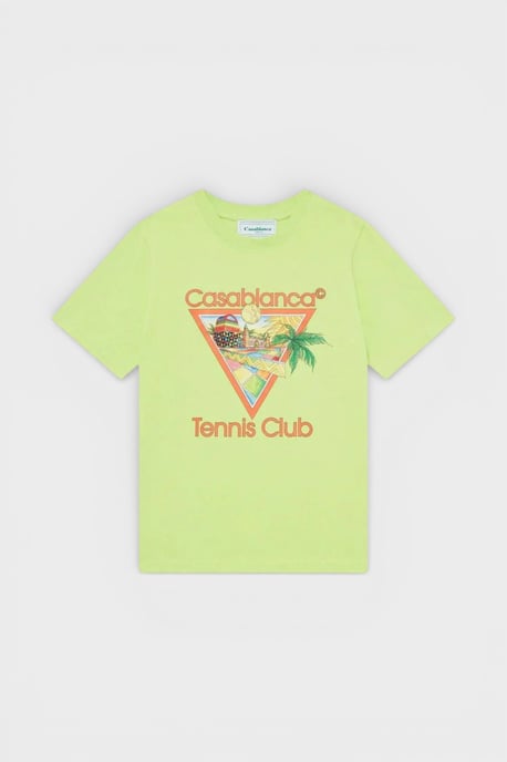 Casablanca Afro Cubism Tennis Club Lichtgroen T-shirt - Image 1