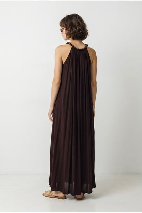 Dames Halter Maxi Jurk Met Zak - Image 6