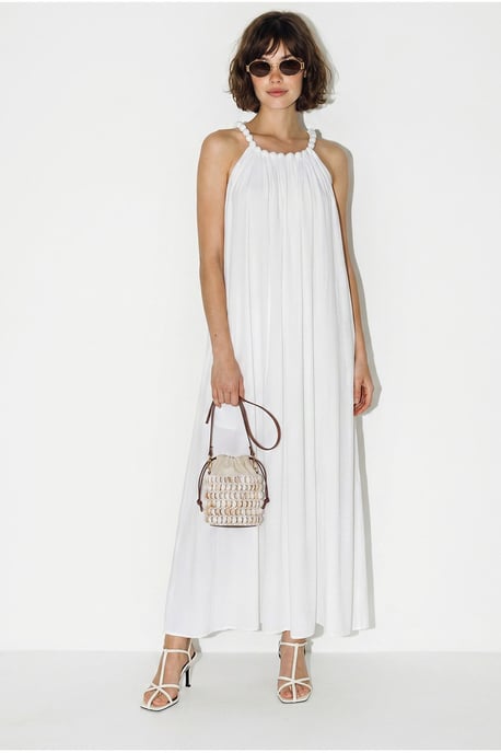 Dames Halter Maxi Jurk Met Zak - Image 2