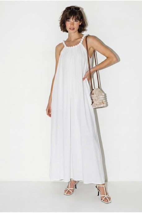 Dames Halter Maxi Jurk Met Zak - Image 3