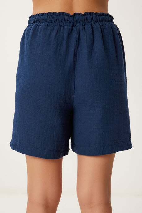 Hoge Taille Wijde Been Katoenen Shorts - Image 4