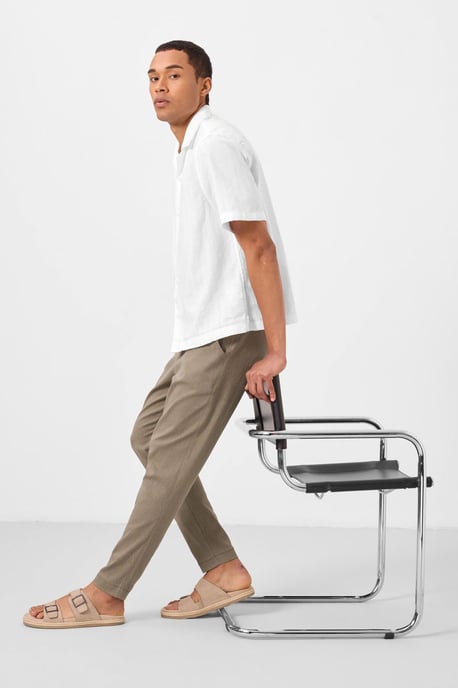 Heren Chino's met rechte pijpen van gabardine - Image 1